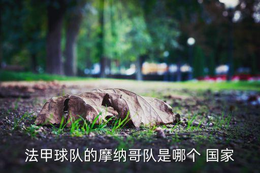 法甲球隊的摩納哥隊是哪個 國家