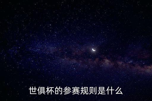世俱杯的參賽規(guī)則是什么
