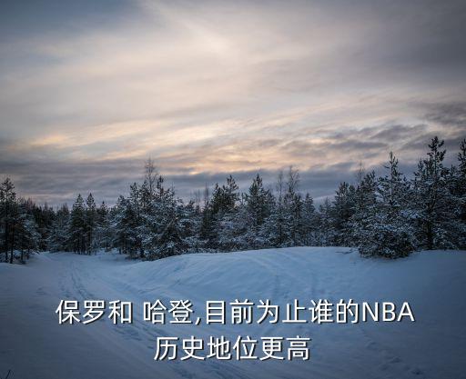  保羅和 哈登,目前為止誰的NBA歷史地位更高