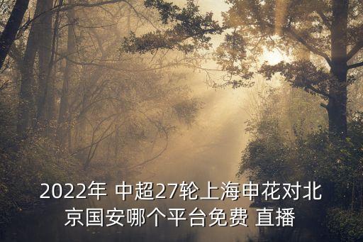 2022年 中超27輪上海申花對(duì)北京國安哪個(gè)平臺(tái)免費(fèi) 直播