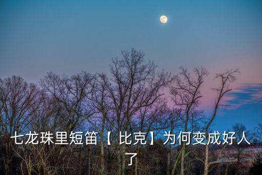 七龍珠里短笛【 比克】為何變成好人了