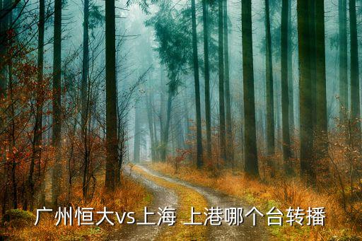 廣州恒大vs上海 上港哪個(gè)臺轉(zhuǎn)播