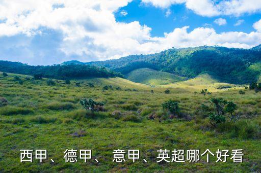  西甲、德甲、 意甲、英超哪個好看