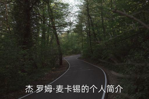 杰 羅姆·麥卡錫的個(gè)人簡(jiǎn)介