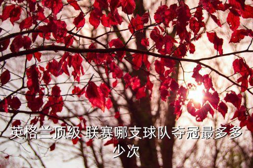 英格蘭頂級 聯(lián)賽哪支球隊奪冠最多多少次