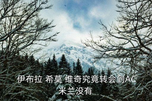  伊布拉 希莫 維奇究竟轉(zhuǎn)會(huì)到AC米蘭沒有