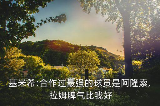拜仁哪個拉姆好,拜仁慕尼黑球星金米奇談拉姆、阿隆索和科曼