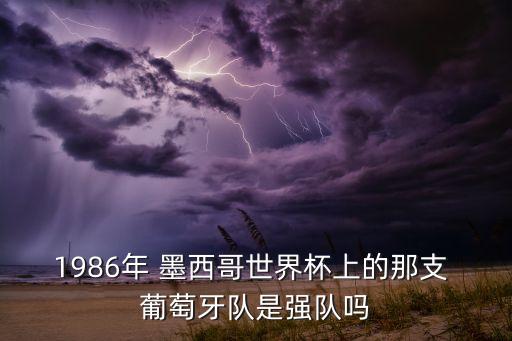 1986年 墨西哥世界杯上的那支 葡萄牙隊(duì)是強(qiáng)隊(duì)嗎