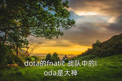 dota的fnatic 戰(zhàn)隊(duì)中的loda是大神