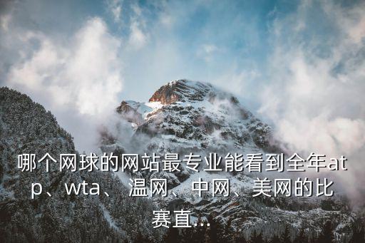 哪個網(wǎng)球的網(wǎng)站最專業(yè)能看到全年atp、wta、 溫網(wǎng)、中網(wǎng)、美網(wǎng)的比賽直...