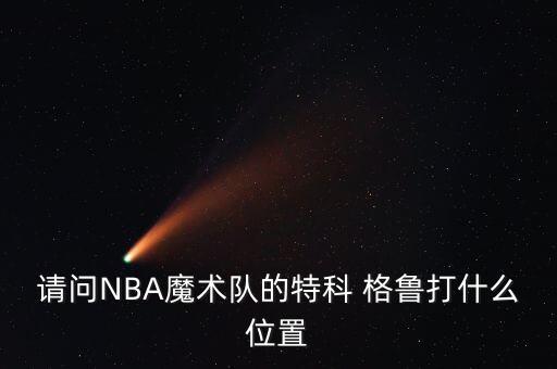 請問NBA魔術(shù)隊的特科 格魯打什么位置