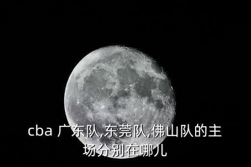 cba 廣東隊,東莞隊,佛山隊的主場分別在哪兒