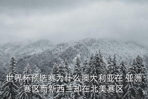 世界杯預選賽為什么澳大利亞在 亞洲賽區(qū)而新西蘭卻在北美賽區(qū)