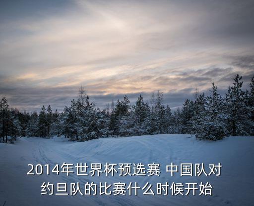 2014年世界杯預(yù)選賽 中國(guó)隊(duì)對(duì) 約旦隊(duì)的比賽什么時(shí)候開始