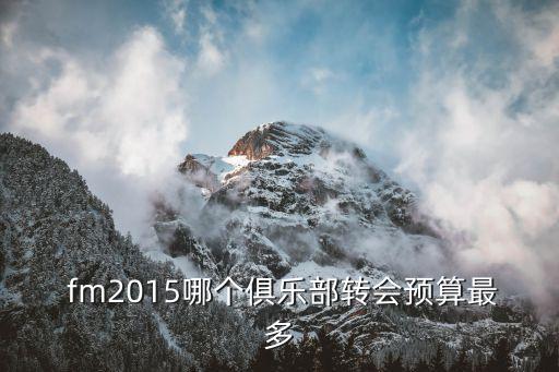  fm2015哪個(gè)俱樂部轉(zhuǎn)會(huì)預(yù)算最多
