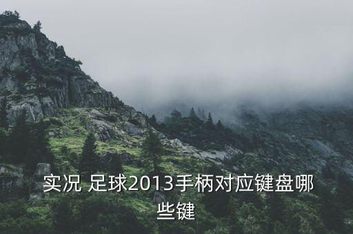  實況 足球2013手柄對應鍵盤哪些鍵