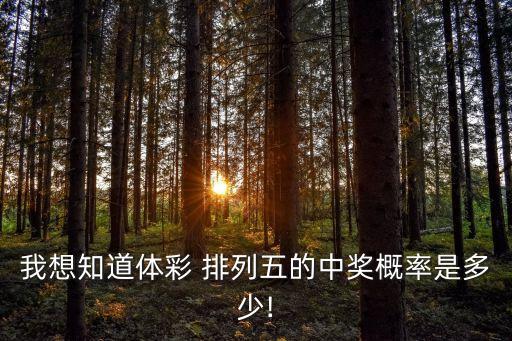 排列五哪個(gè)號(hào)碼中的多,排列5體育彩票設(shè)獎(jiǎng)級(jí)為固定獎(jiǎng)