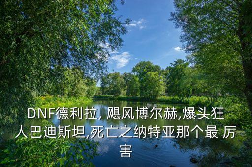 DNF德利拉, 颶風(fēng)博爾赫,爆頭狂人巴迪斯坦,死亡之納特亞那個最 厲害