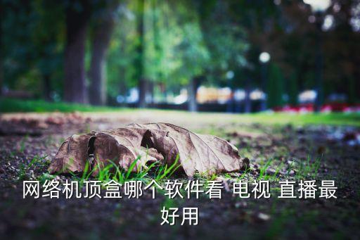 網(wǎng)絡(luò)機(jī)頂盒哪個軟件看 電視 直播最好用