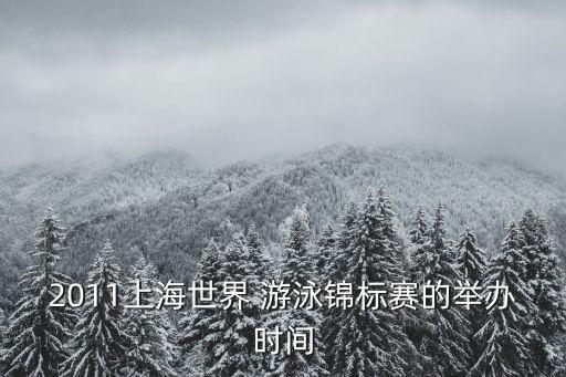 游泳世錦賽哪個(gè)臺(tái)播,2011年上海世界游泳錦標(biāo)賽開幕