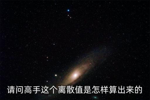 請問高手這個離散值是怎樣算出來的