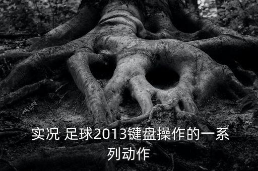  實況 足球2013鍵盤操作的一系列動作