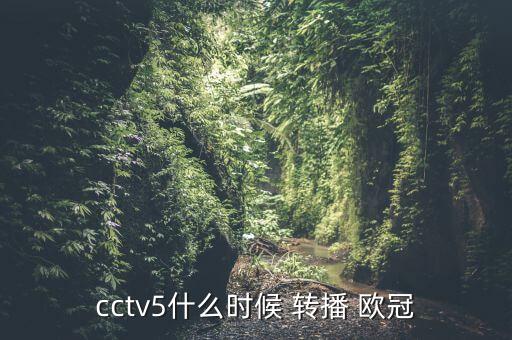 cctv5什么時候 轉播 歐冠