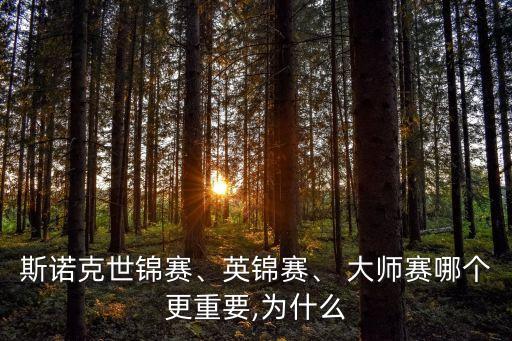 斯諾克世錦賽、英錦賽、 大師賽哪個(gè)更重要,為什么
