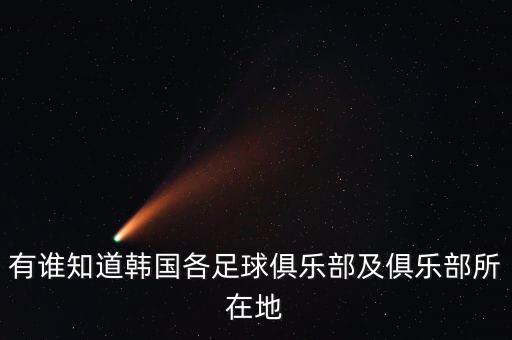 有誰(shuí)知道韓國(guó)各足球俱樂(lè)部及俱樂(lè)部所在地