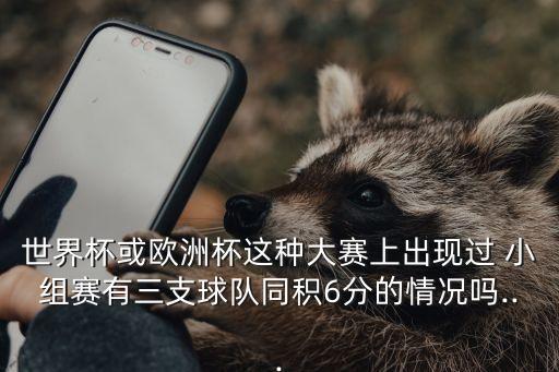 世界杯或歐洲杯這種大賽上出現(xiàn)過 小組賽有三支球隊同積6分的情況嗎...