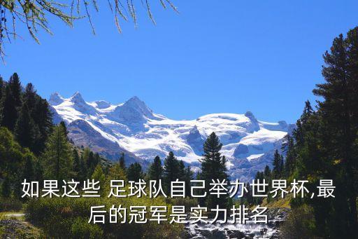 如果這些 足球隊(duì)自己舉辦世界杯,最后的冠軍是實(shí)力排名