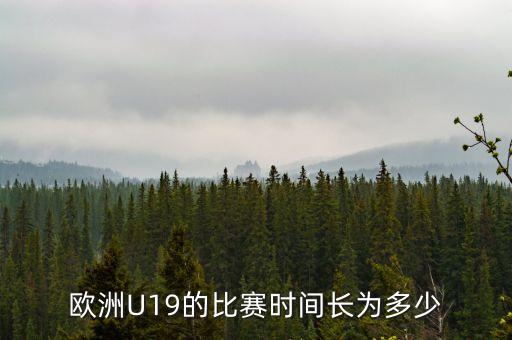 歐洲U19的比賽時間長為多少