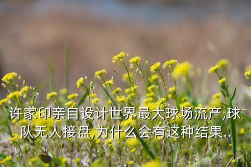 許家印親自設(shè)計(jì)世界最大球場(chǎng)流產(chǎn),球隊(duì)無人接盤,為什么會(huì)有這種結(jié)果...