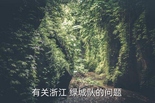 有關浙江 綠城隊的問題