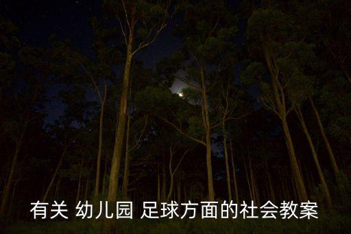 有關(guān) 幼兒園 足球方面的社會教案