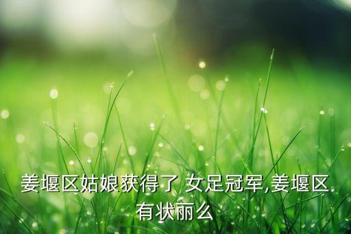 姜堰區(qū)姑娘獲得了 女足冠軍,姜堰區(qū)有狀麗么