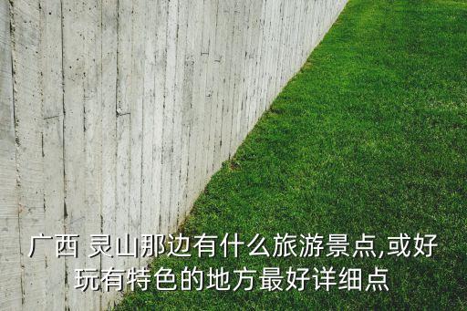 廣西 靈山那邊有什么旅游景點,或好玩有特色的地方最好詳細點