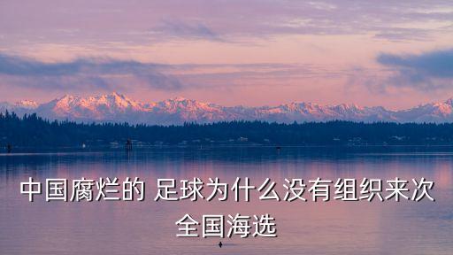 中國(guó)腐爛的 足球?yàn)槭裁礇]有組織來(lái)次全國(guó)海選