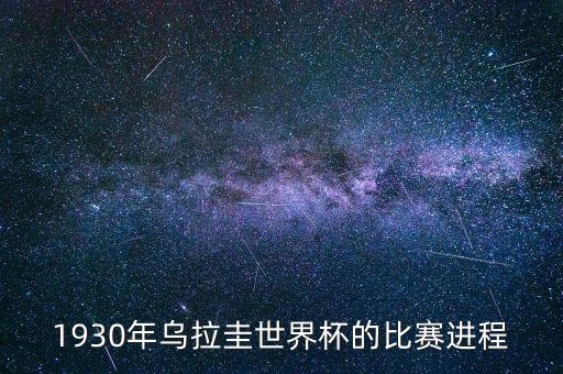 1930年烏拉圭世界杯的比賽進(jìn)程