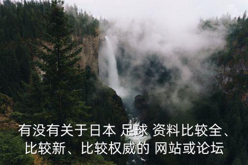 有沒(méi)有關(guān)于日本 足球 資料比較全、比較新、比較權(quán)威的 網(wǎng)站或論壇