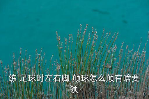 練 足球時左右腳 顛球怎么顛有啥要領