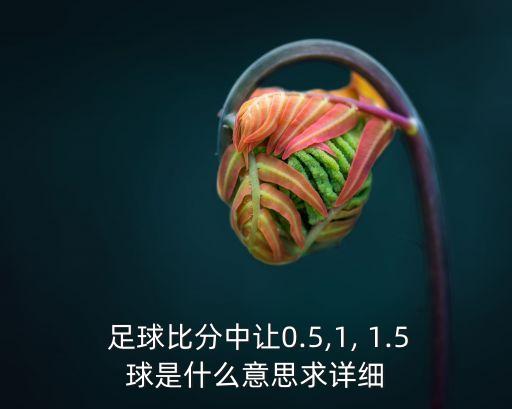  足球比分中讓0.5,1, 1.5球是什么意思求詳細