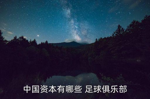 中國資本有哪些 足球俱樂部
