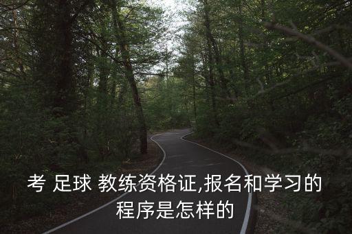 考 足球 教練資格證,報名和學習的程序是怎樣的