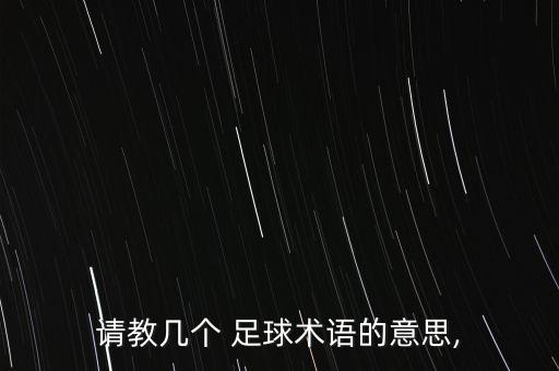 請教幾個 足球術(shù)語的意思,