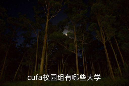 cufa校園組有哪些大學