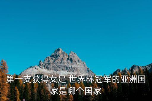 第一支獲得女足 世界杯冠軍的亞洲國(guó)家是哪個(gè)國(guó)家