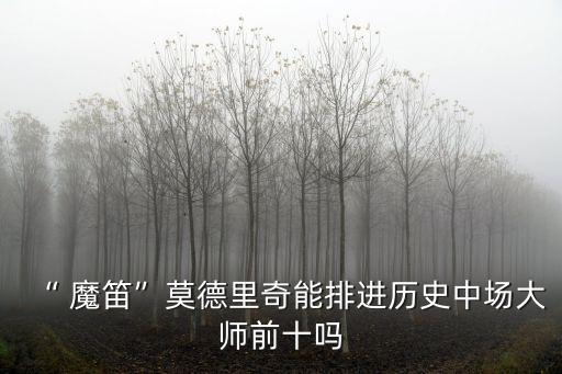 “ 魔笛”莫德里奇能排進歷史中場大師前十嗎