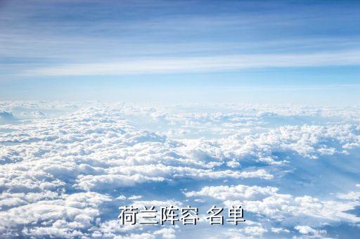 2014年荷蘭足球國家隊(duì)名單,荷蘭足球國家隊(duì)最新名單