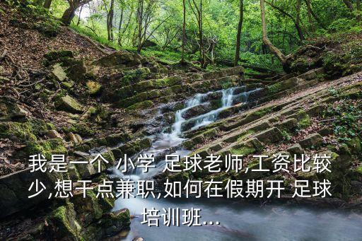 我是一個 小學(xué) 足球老師,工資比較少,想干點(diǎn)兼職,如何在假期開 足球培訓(xùn)班...